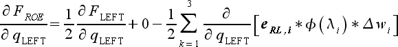 left flux derivative