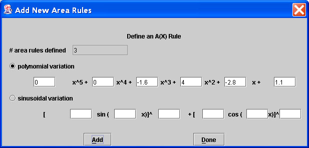 area rule dialog